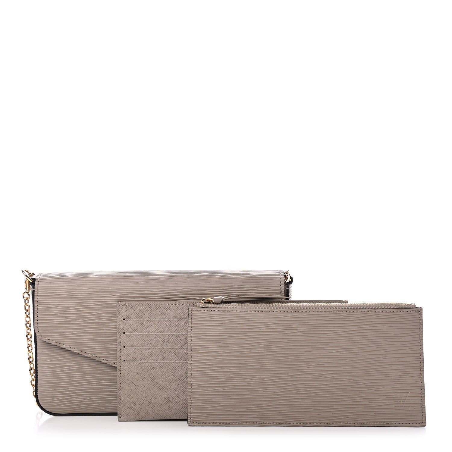 Louis Vuitton Epi Felicie Pochette Chain Wallet Galet 1 of 5