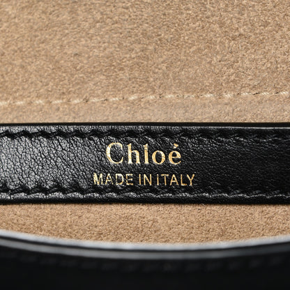 Chloe Calfskin Braided Small Hudson Shoulder Bag Black 6 of 7