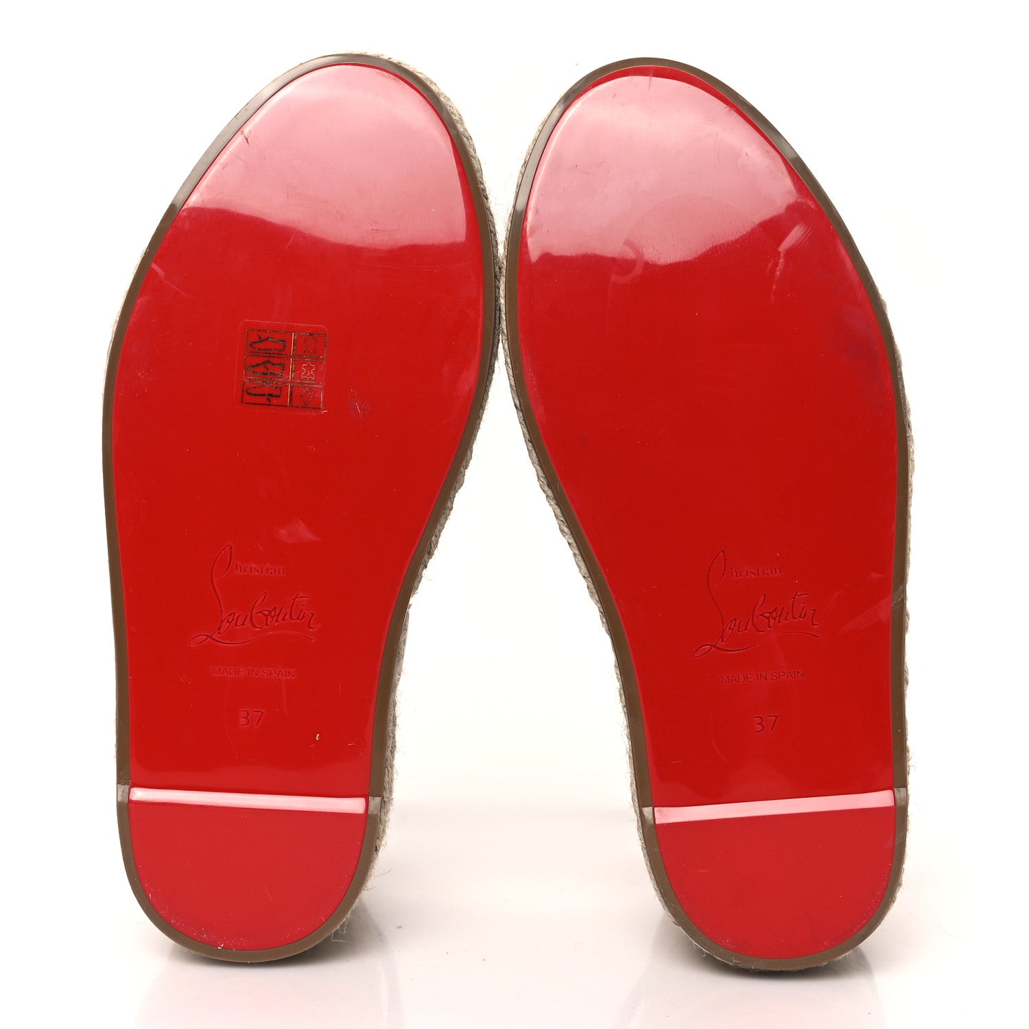 Christian Louboutin Goatskin Mariza Zeppa 130 Espadrille Sandals 37 Black 6 of 10