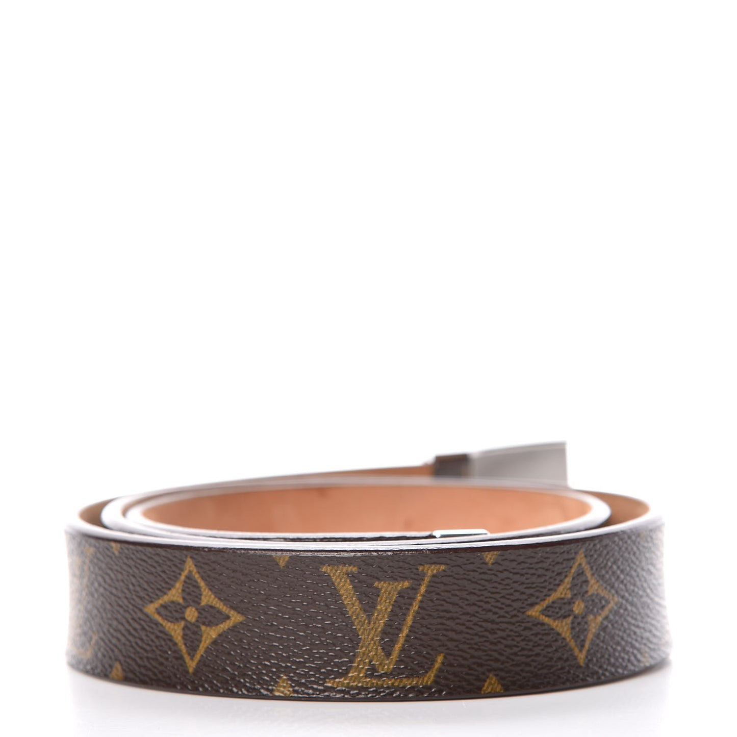 Monogram Ceinture Belt Silver Buckle 80 32