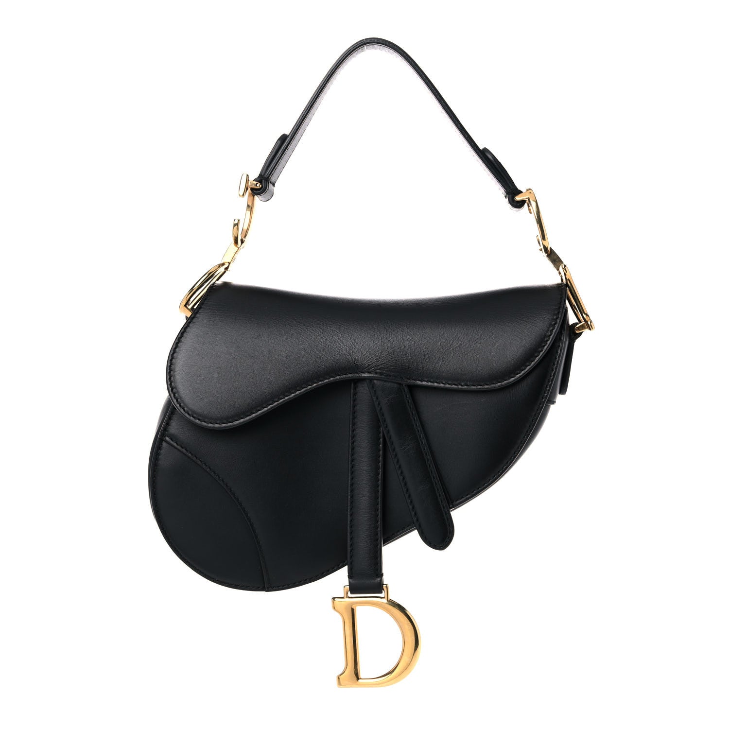 Christian Dior Calfskin Mini Saddle Bag Black 1 of 11