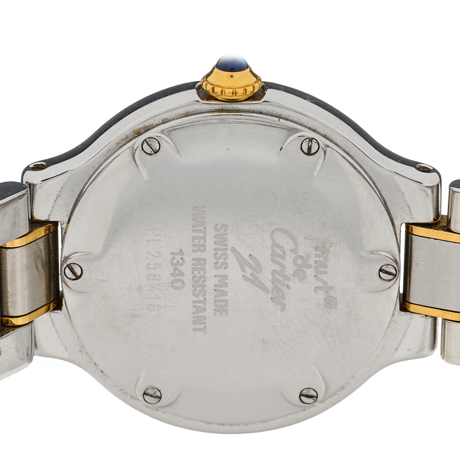 Cartier Stainless Steel 18K Yellow Gold 28mm Must De 21 Quartz Watch 4 of 4
