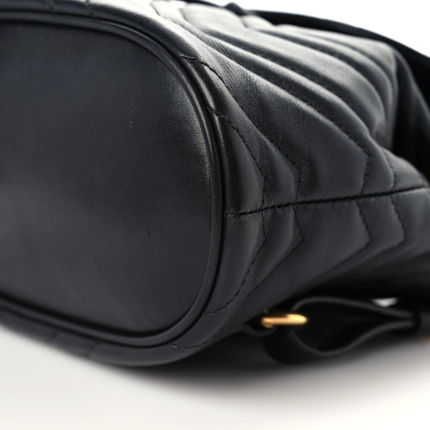 Gucci Calfskin Matelasse GG Marmont Flap Backpack Black 6 of 13