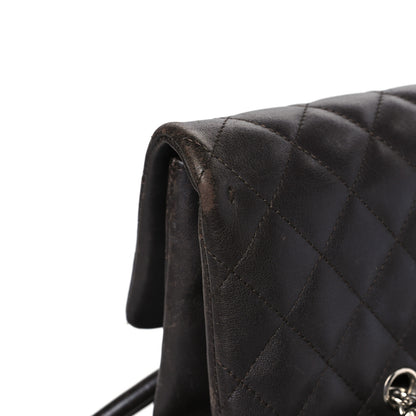Chanel Calfskin Quilted Large Cambon Flap Brown Beige 10 of 14