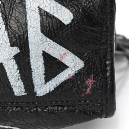Balenciaga Agneau Classic Hardware Graffiti All Over S City Black 10 of 10