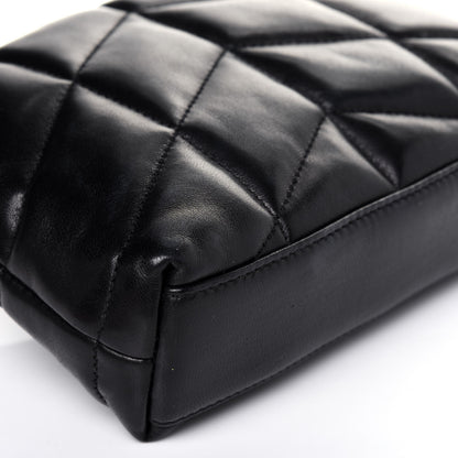 Saint Laurent Lambskin Monogram Loulou Puffer Pouch Clutch Black 13 of 17