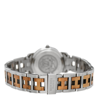 Hermes Stainless Steel 24mm Clipper Quartz Watch Gold 3 of 7