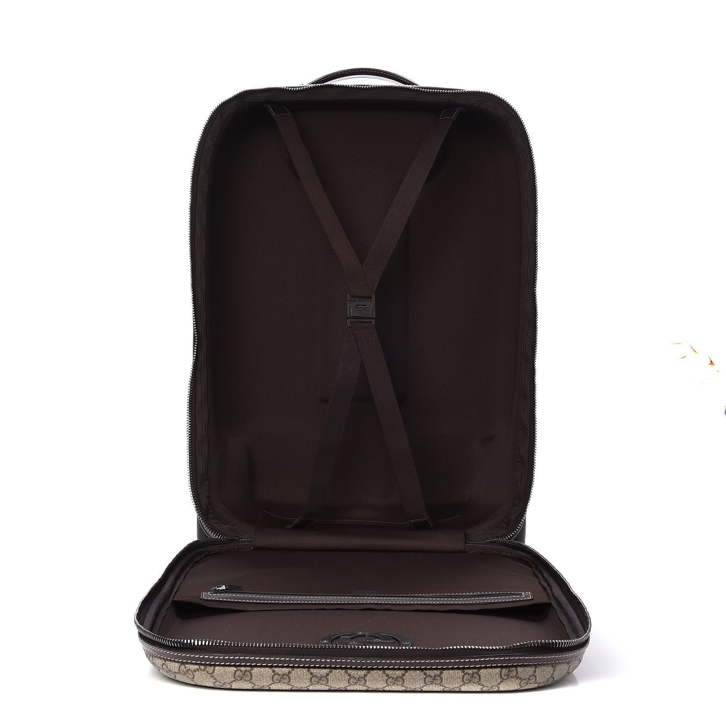 GG Plus Monogram Small Interlocking G Trolley Brown