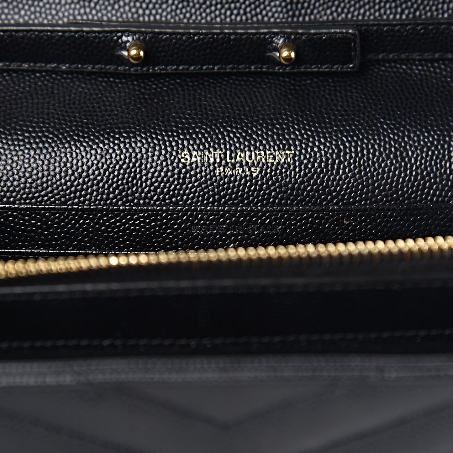 Grain De Poudre Matelasse Chevron Monogram Chain Wallet Black