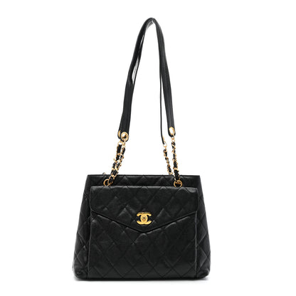 Chanel Caviar Quilted Pocket Shopping Tote Black 1 of 12