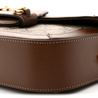 Gucci GG Supreme Monogram Small Horsebit 1955 Chain Shoulder Bag Beige Ebony Brown Sugar 9 of 9