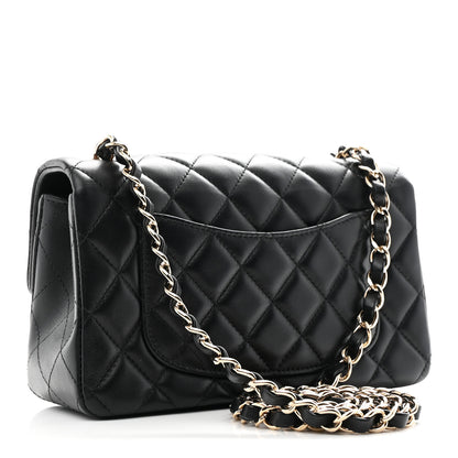 Chanel Lambskin Quilted Mini Rectangular Flap Black 3 of 11