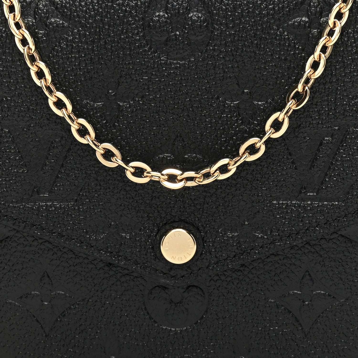 Louis Vuitton Empreinte Pochette Felicie Chain Wallet Black 8 of 10