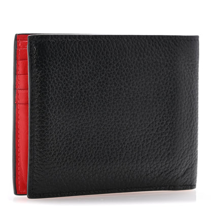 Christian Louboutin Calfskin Coolcard Two-Tone Wallet Black Red 3 of 9