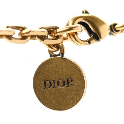 Christian Dior Metal Pearl Crystal J'Adior Choker Necklace Antique Gold 6 of 6