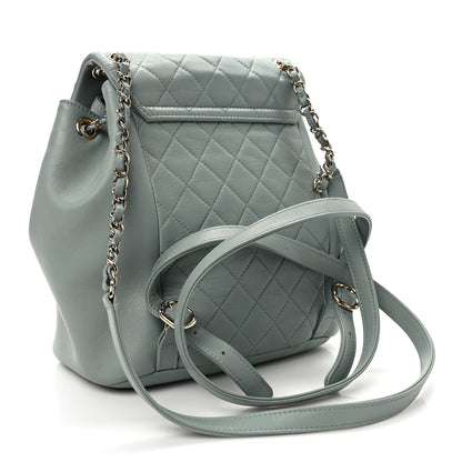 Chanel Lambskin Quilted Large Duma Drawstring Backpack Grey 3 of 11