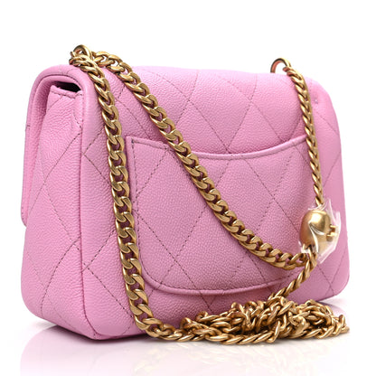 Chanel Caviar Quilted Mini Sweetheart Flap Lilac 2 of 7