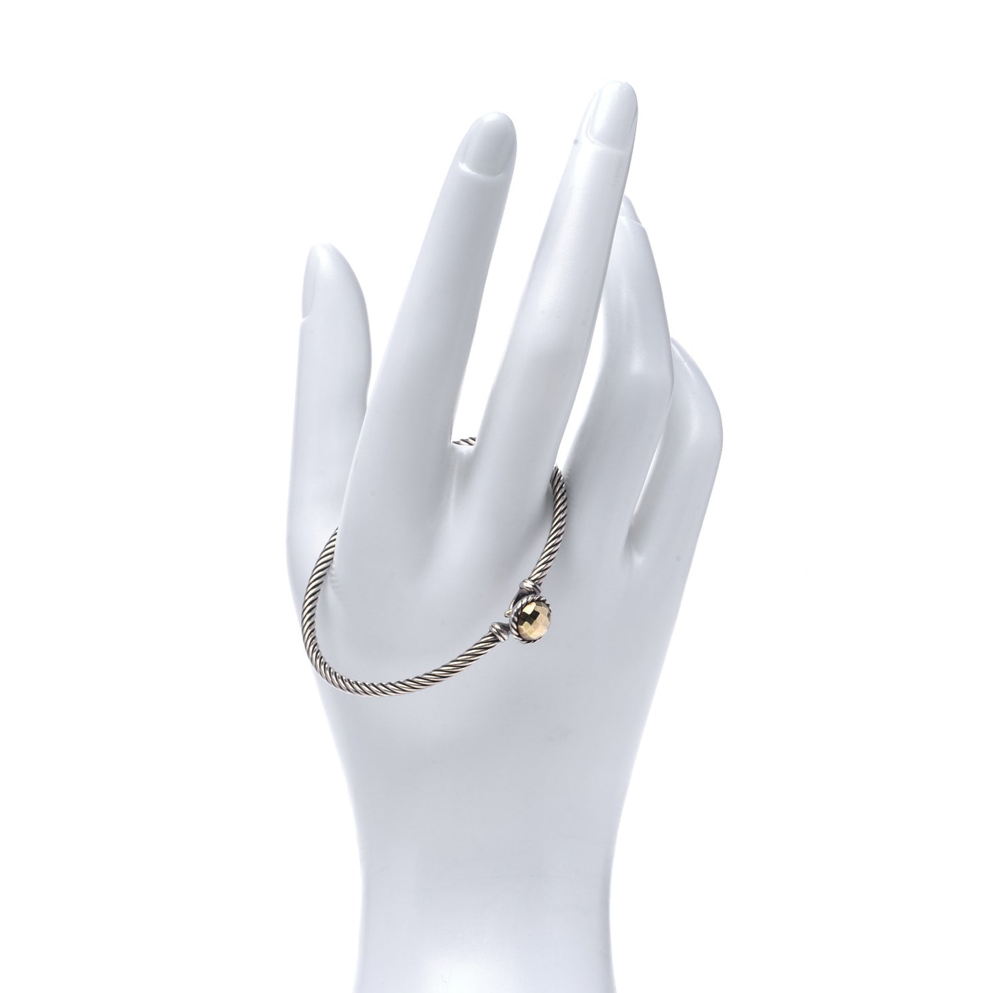 Sterling Silver 18K Yellow Gold 3mm Chatelaine Bracelet