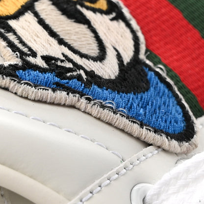 Gucci X DISNEY Calfskin Miro Soft Web Donald Duck Womens Ace Sneakers 36 White New Shamarock 10 of 17