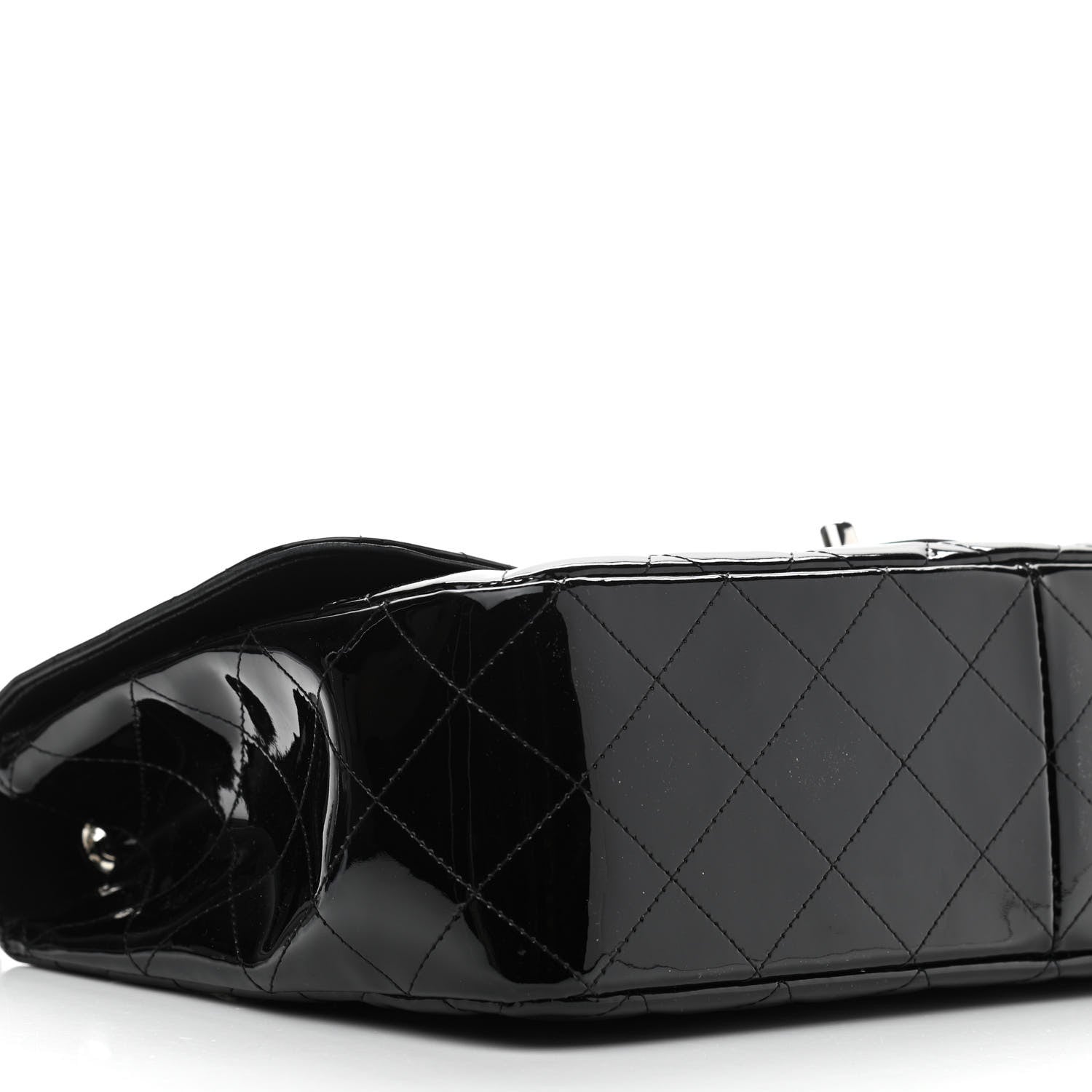 Chanel Patent Quilted Jumbo Double Flap Black 9 of 11