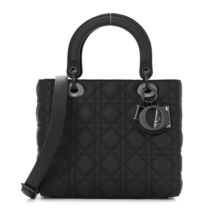 Christian Dior Ultra Matte Calfskin Cannage Medium Lady Dior Black 1 of 11