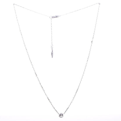 Cartier 18K White Gold Diamond LM D'Amour Pendant Necklace 6 of 10
