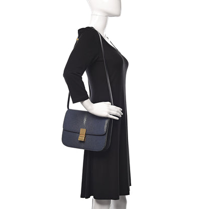 Celine Stingray Medium Classic Box Flap Bag Navy 2 of 14