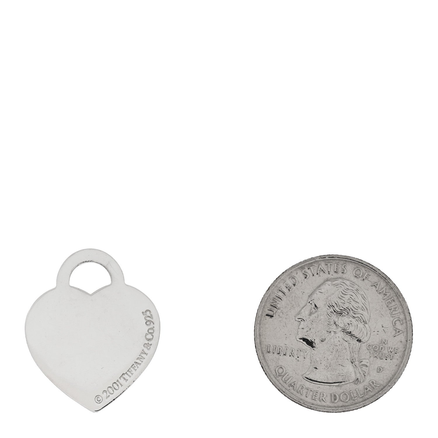 Tiffany Sterling Silver Heart Tag Charm 2 of 3