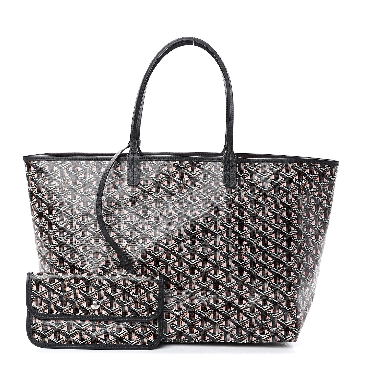Goyard Goyardine Saint Louis Claire Voie PM Black Pink 1 of 7