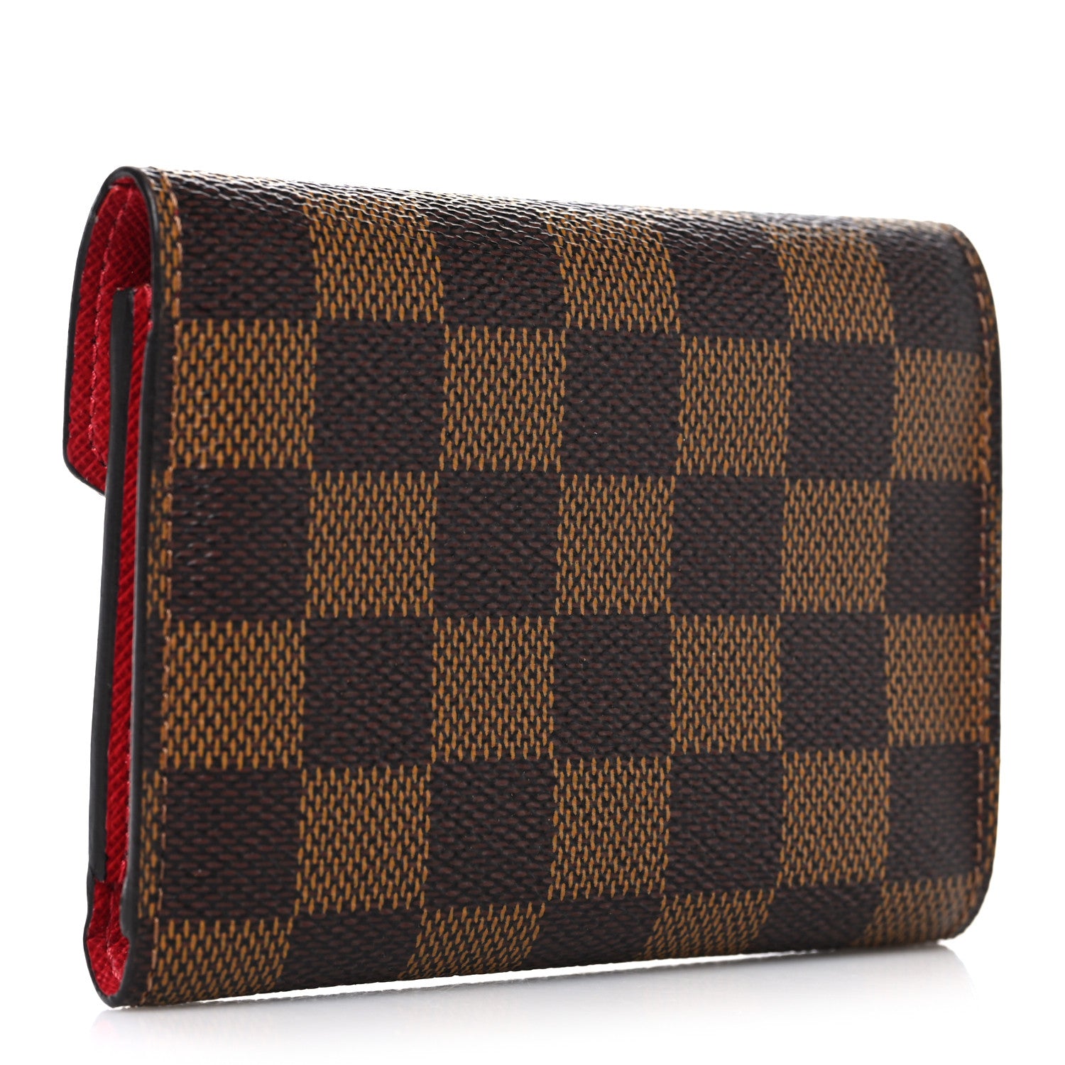 Louis Vuitton Damier Ebene Victorine Wallet Red 3 of 7
