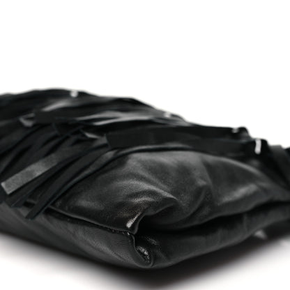 Prada Nappa Fringe Clutch Black 10 of 10
