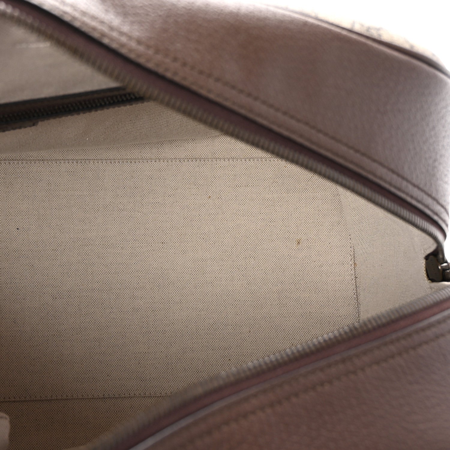 Gucci GG Supreme Monogram Textured Dollar Calfskin Web Large Savoy Bowling Bag Beige Ebony New Acero 4 of 8