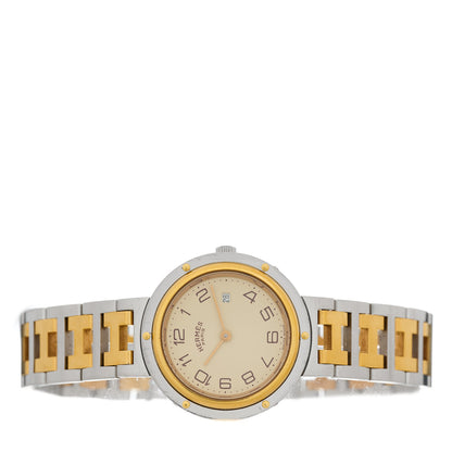 Hermes Stainless Steel 30mm Clipper Quartz Watch Gold 2 of 4