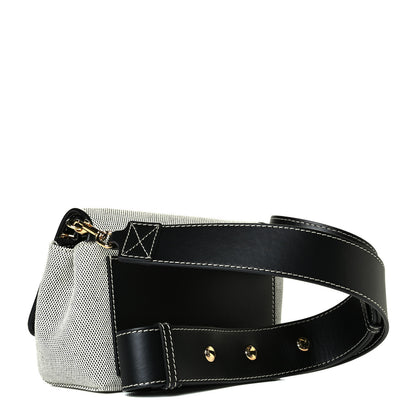 Burberry Cotton Canvas Horseferry Print Small Crossbody Bag Black Red 2 of 6