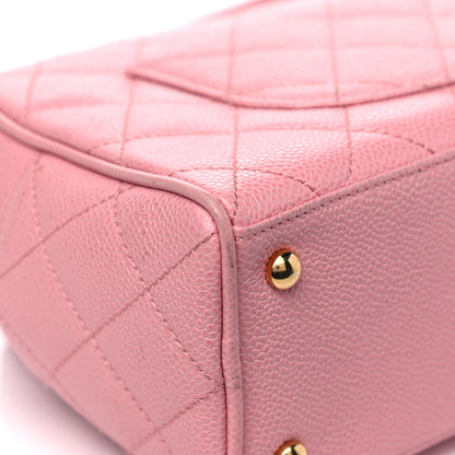 Chanel Caviar Quilted Small Bowler Pink 11 of 14