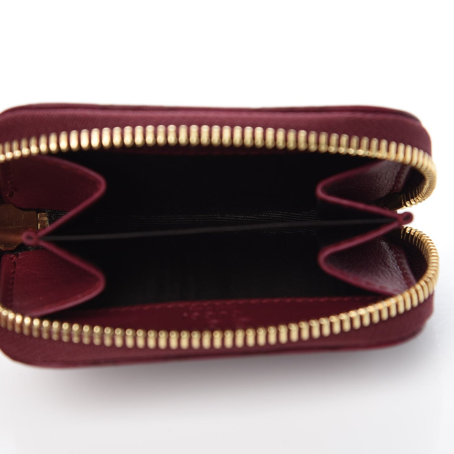 Guccissima Zip Around Card Case Red