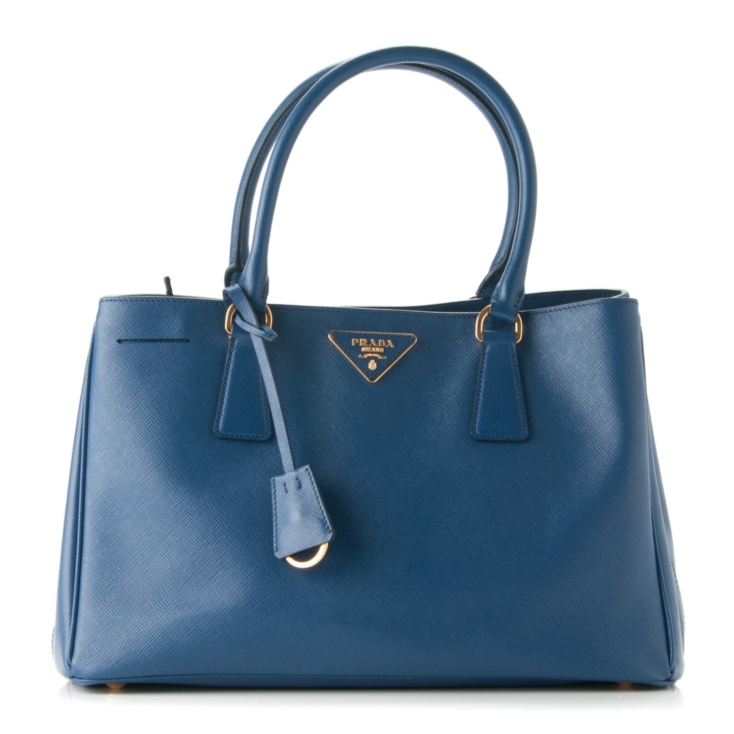 Prada Saffiano Lux Medium Tote Bluette 1 of 9
