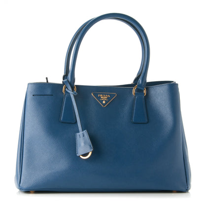 Prada Saffiano Lux Medium Tote Bluette 1 of 9