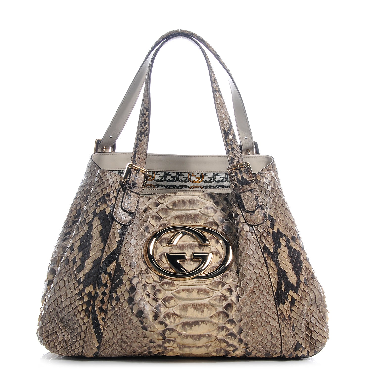 Gucci Python Medium Britt Tote 1 of 7