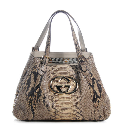 Gucci Python Medium Britt Tote 1 of 7