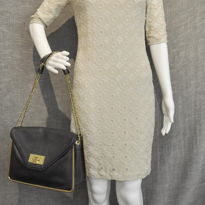 Chloe Grained Calfskin Sally Flap Bag Black 2 of 10