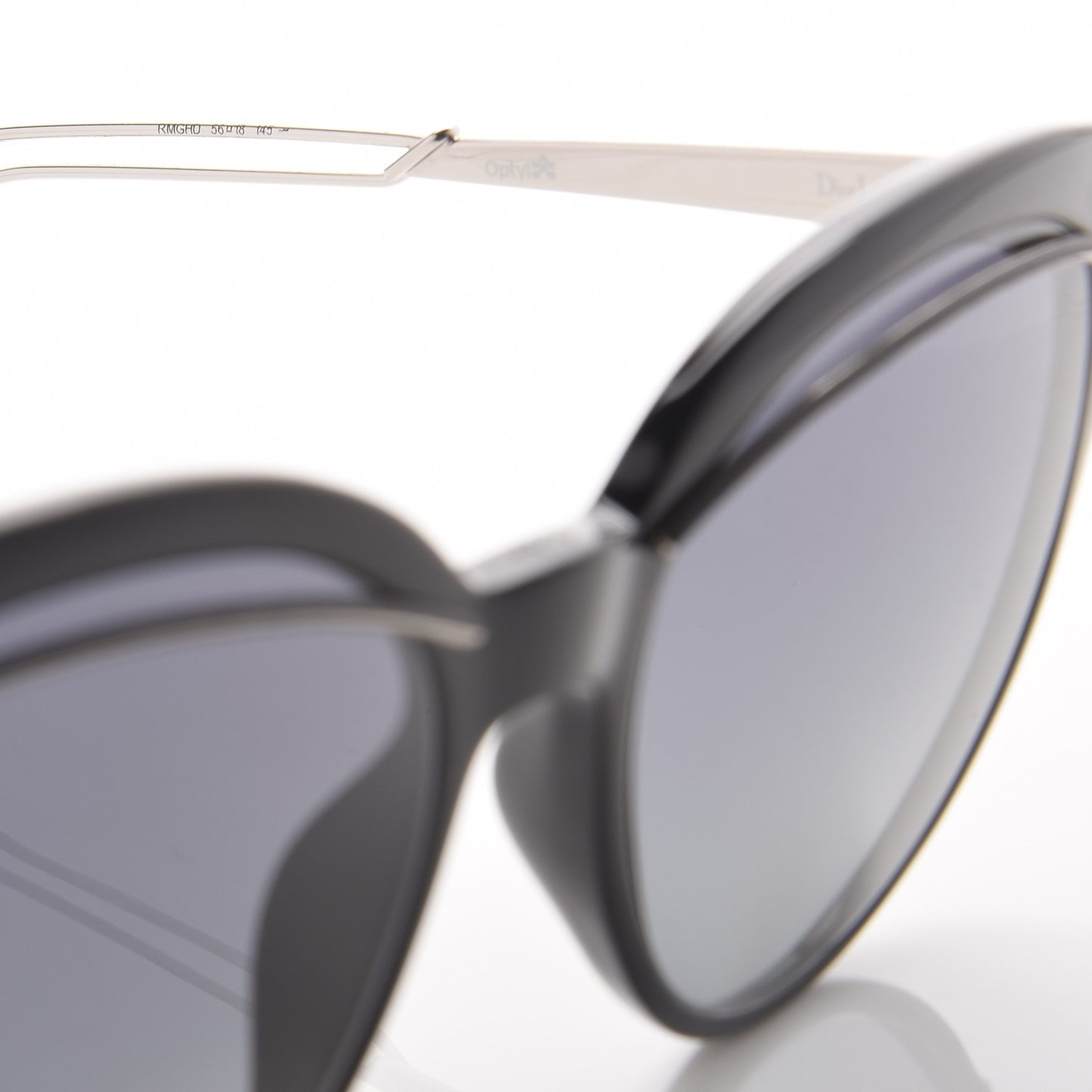 Cat Eye Liner Sunglasses Black Gray