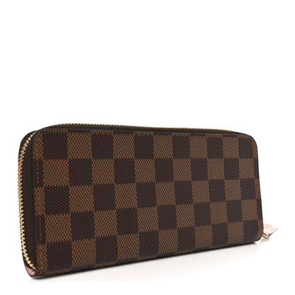 Louis Vuitton Damier Ebene Clemence Wallet Rose Ballerine 3 of 7