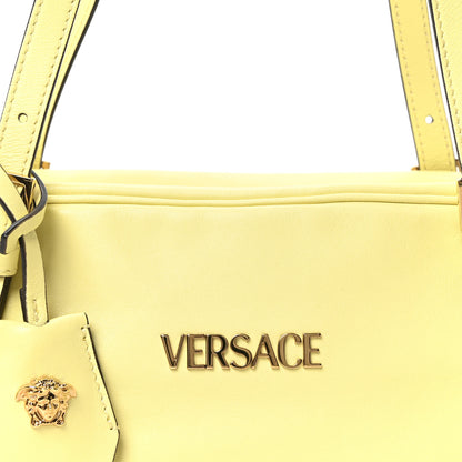 Versace Lambskin Tag Bowling Bag Yellow 8 of 10