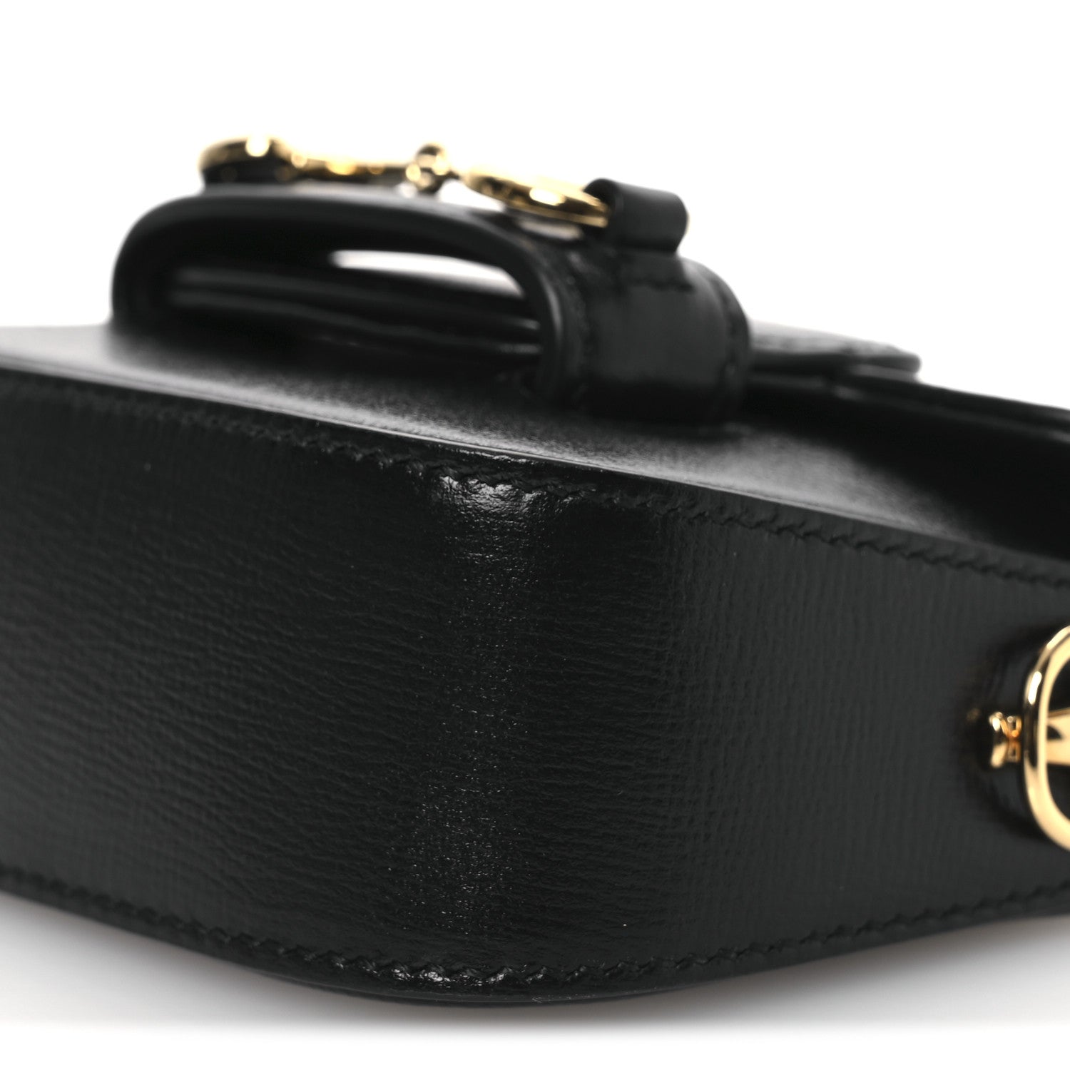 Gucci Azalea Calfskin Horsebit 1955 Super Mini Crossbody Bag Black 10 of 10