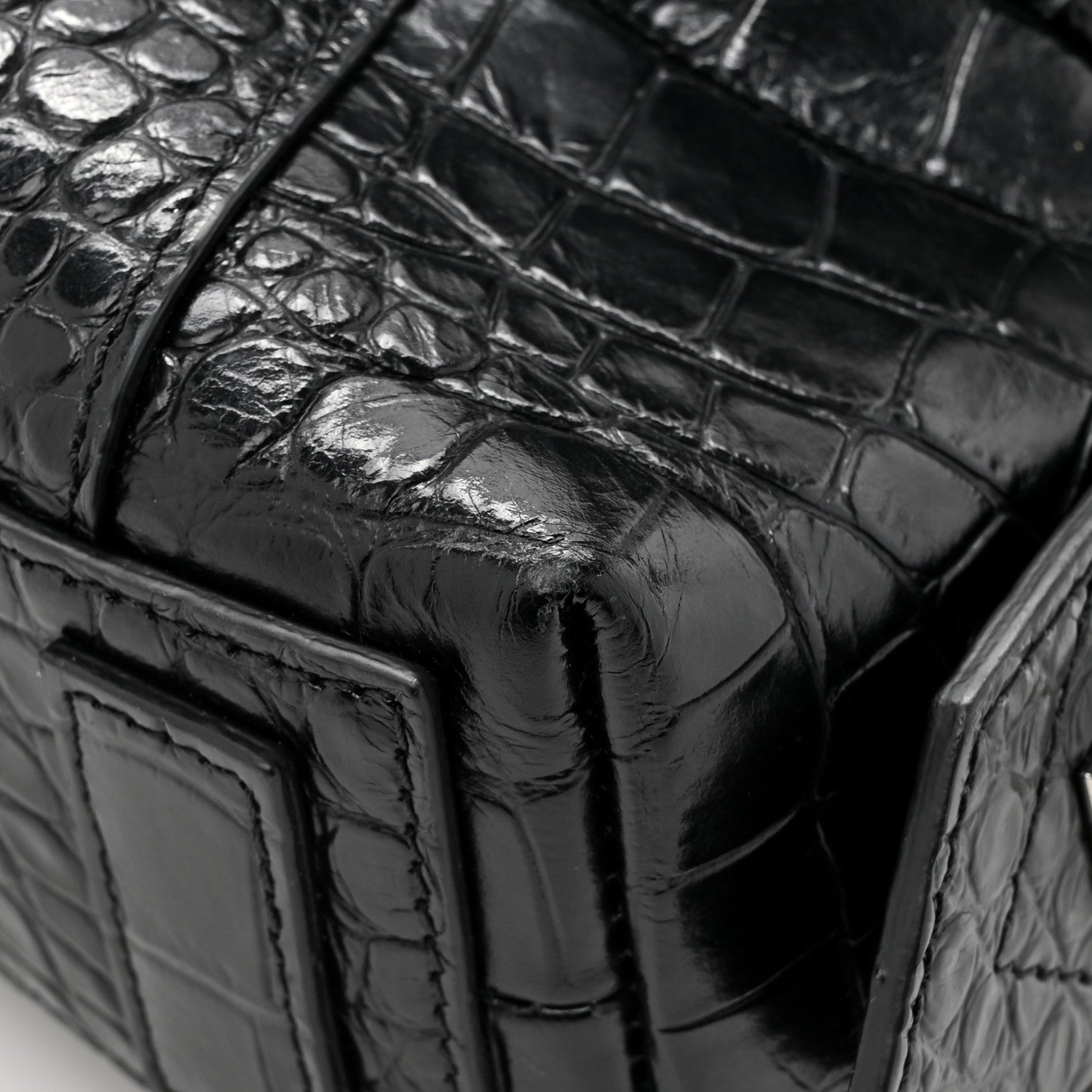 Givenchy Calfskin Crocodile Embossed Medium Soft Antigona Black 13 of 14