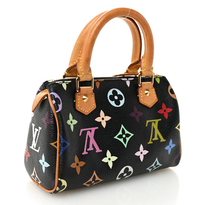 Louis Vuitton Monogram Multicolor Mini Sac HL Speedy Black 3 of 10