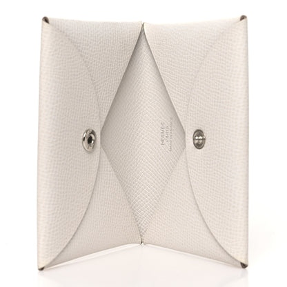 Hermes Epsom Calvi Card Case Mushroom 5 of 9