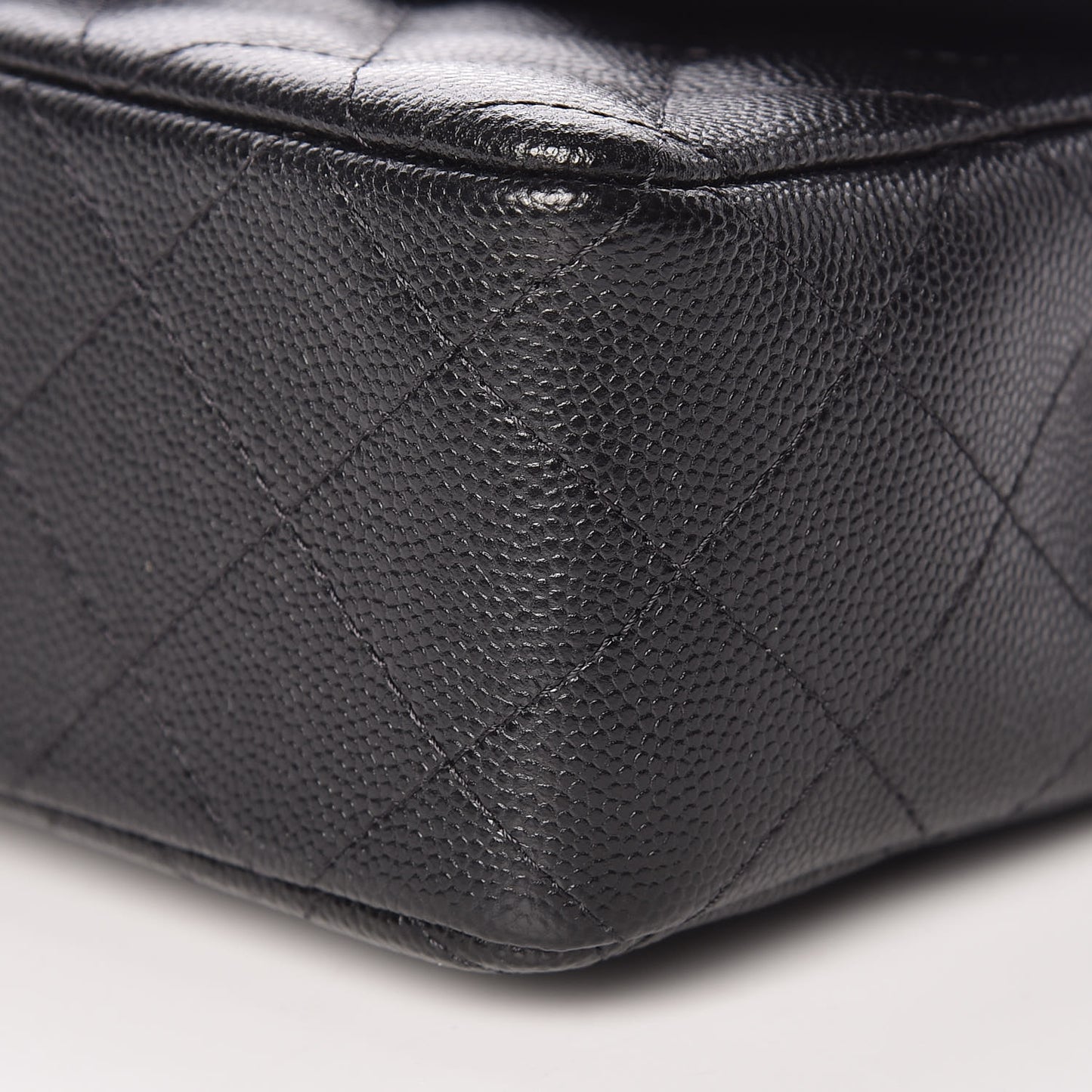 Caviar Quilted Mini Rectangular Flap Black