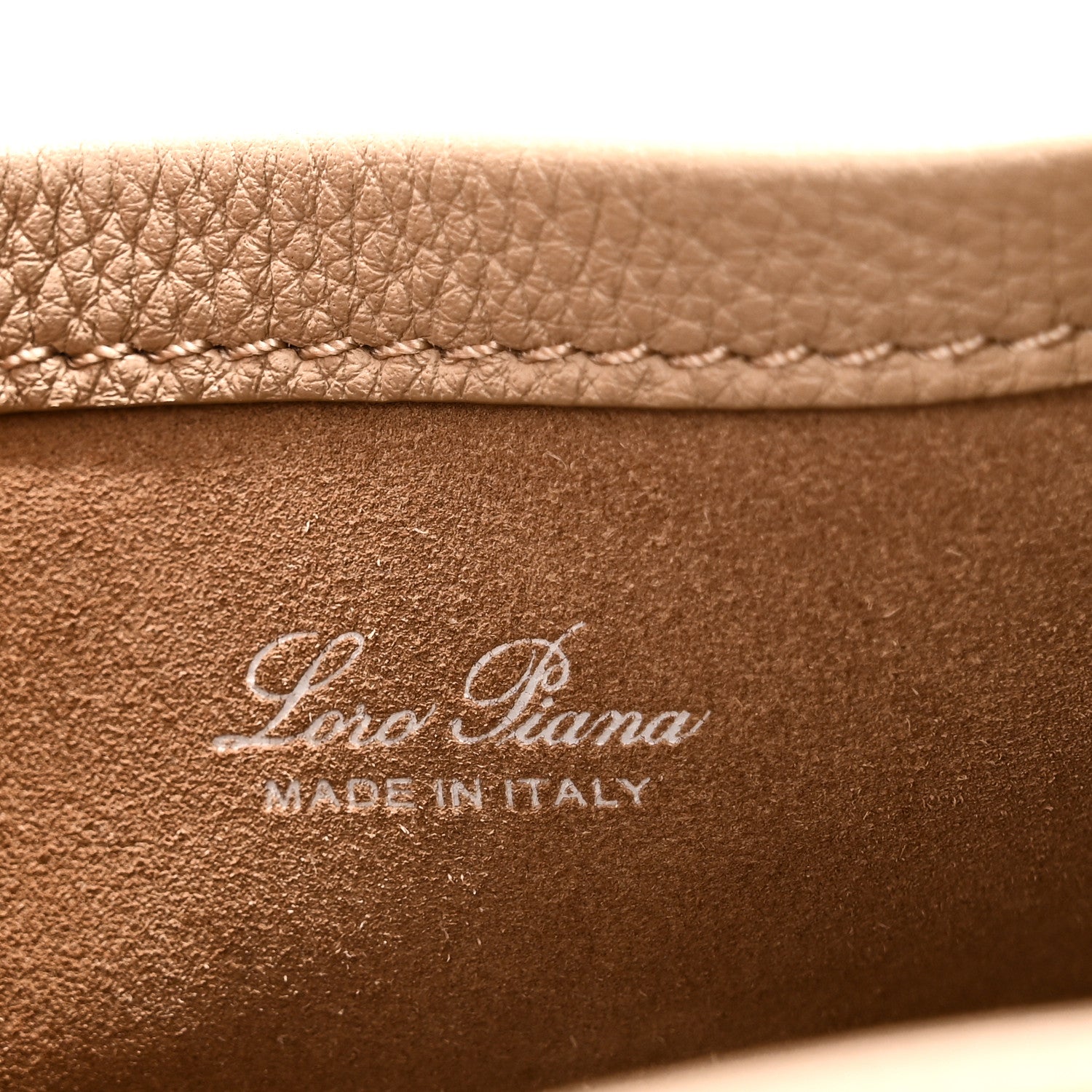 Loro Piana Grained Calfskin Micro Bale Bag Light Mastic 6 of 9